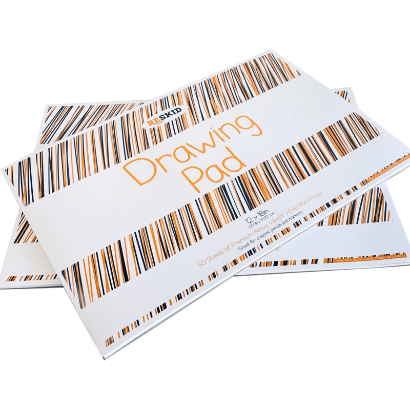 Kids Drawing Paper Pad 12x18 Inches - 50 Sheets, 2-Pack Art & Sketch Pads