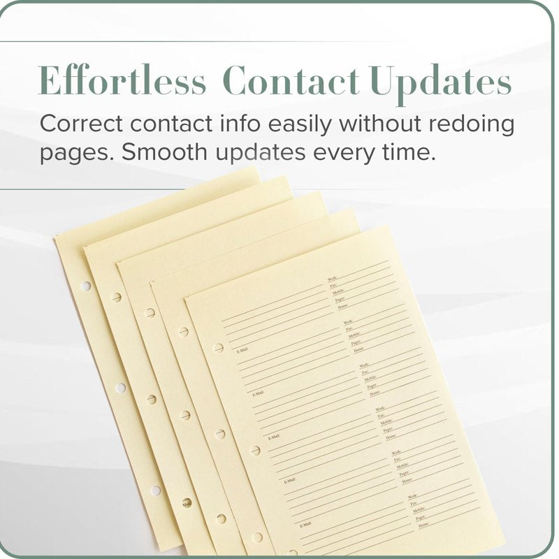Address Book Correction Labels Self-Adhesive Organizer Set for Contact Updates