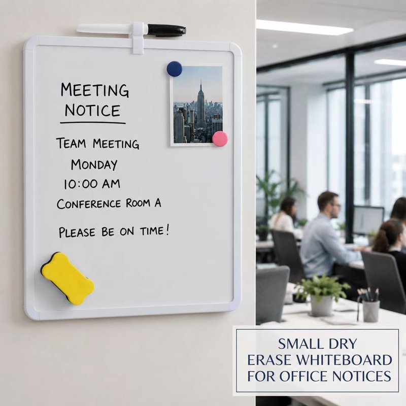 Double-Sided Small Dry Erase Whiteboard 8x12 Inches with Accessories