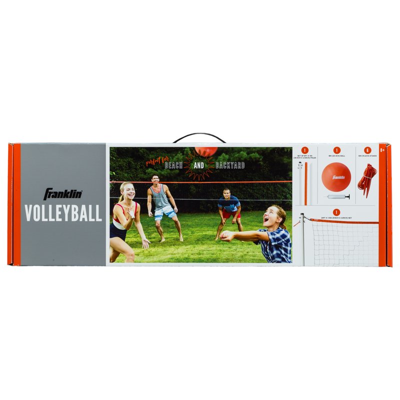 Portable Volleyball Set with Net Ball Pump for Outdoor Fun