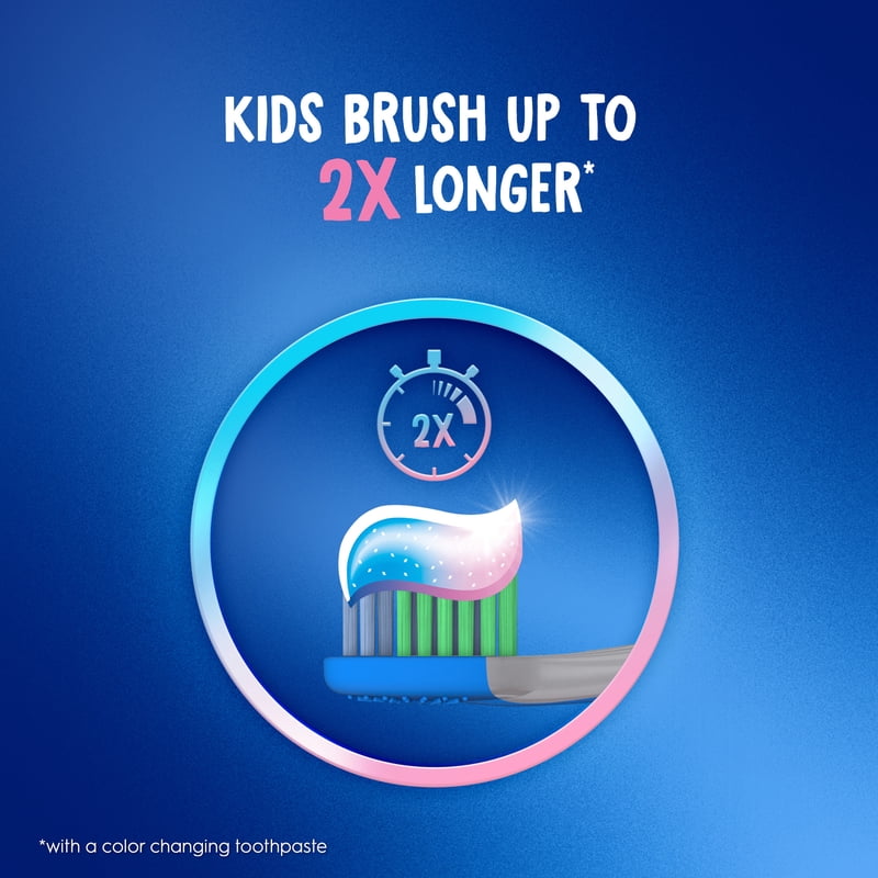 Kids Color Changing Strawberry Fluoride Toothpaste - 4.2 oz Multi-Pack
