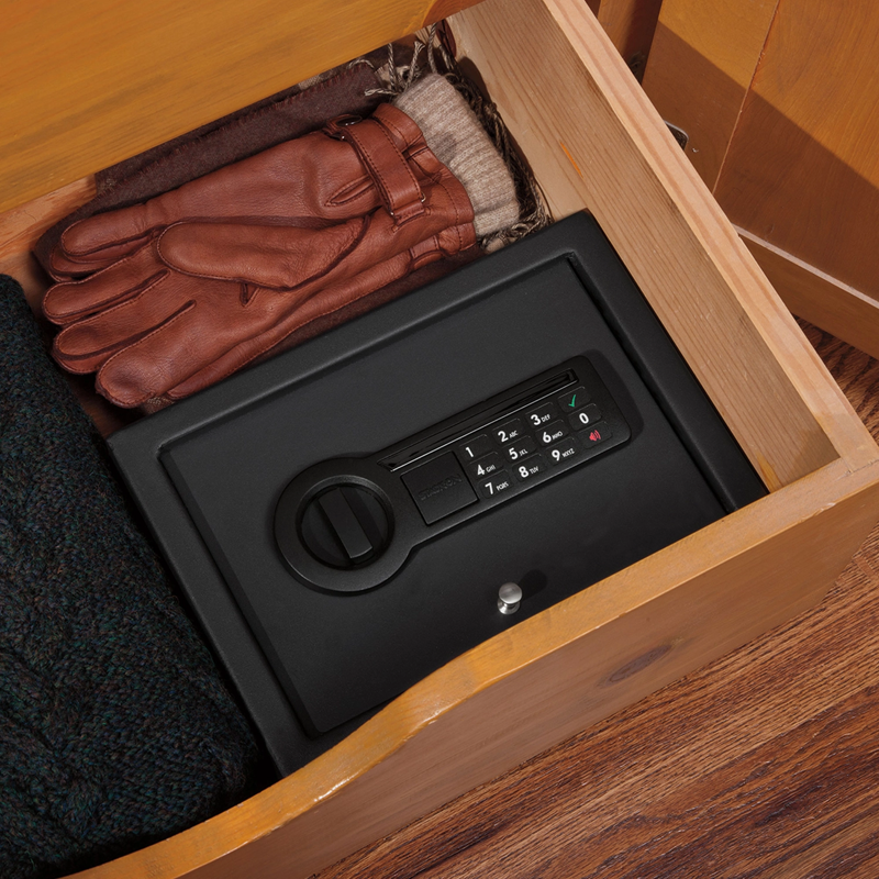 Drawer Safe with Electronic Lock - 12 x 8.75 x 4.5 Inches Security Safe for Valuables