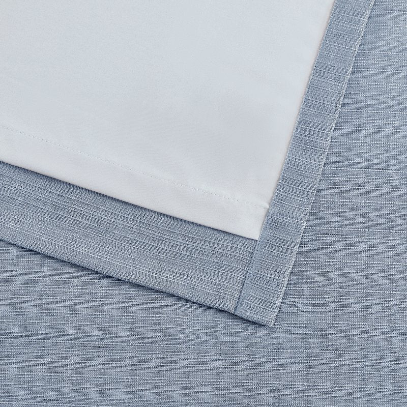 Blackout Linen Curtain Set - 2 Panels, Full Light & Noise Block, Thermal Insulation