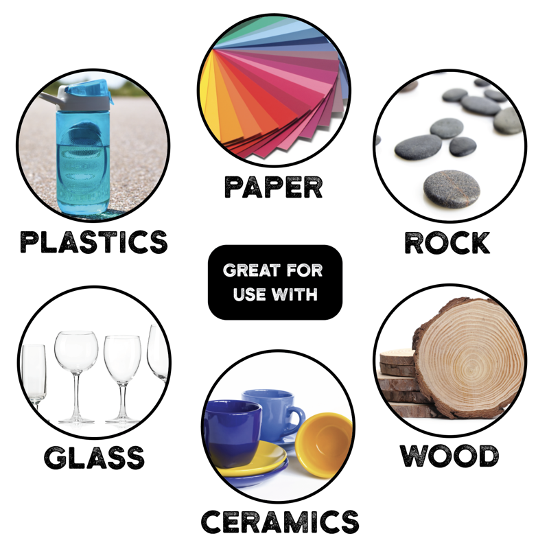 Metallic Permanent Markers Set - Silver & Gold Fine Point Paint Markers for Crafts and Surfaces