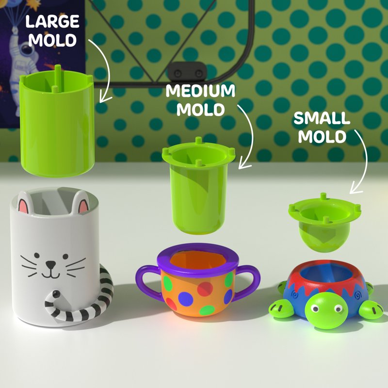 Motorized Pottery Wheel Set with Molds Paints & Tools for Kids & Beginners