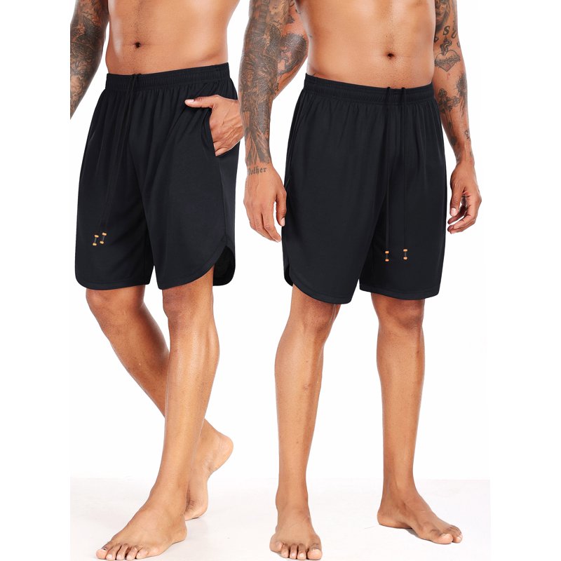 Men's 2-in-1 Athletic Running Shorts with Pockets - Breathable Quick-Dry Gym Shorts