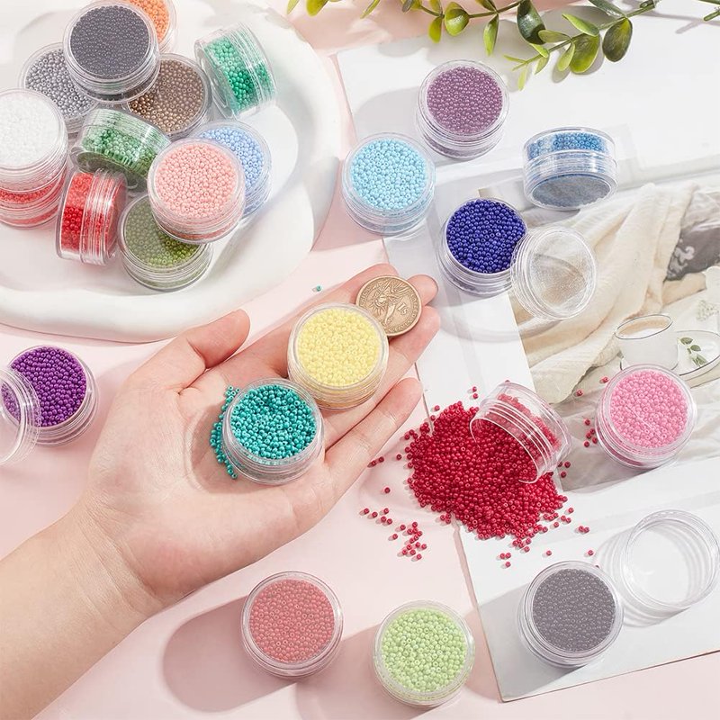 Glass Seed Beads 11/0 Multicolor 2mm for Jewelry Making 24 Boxes