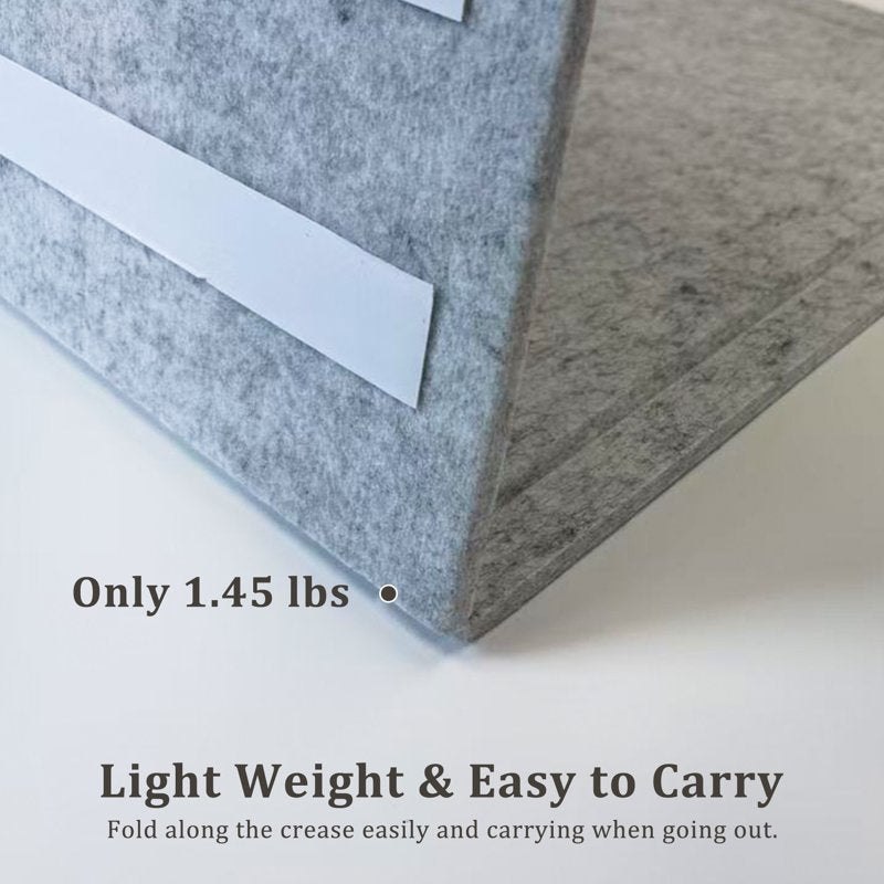 Large Felt Bulletin Board 36x24 Inches - Foldable Frameless Pin Board for Home & Office