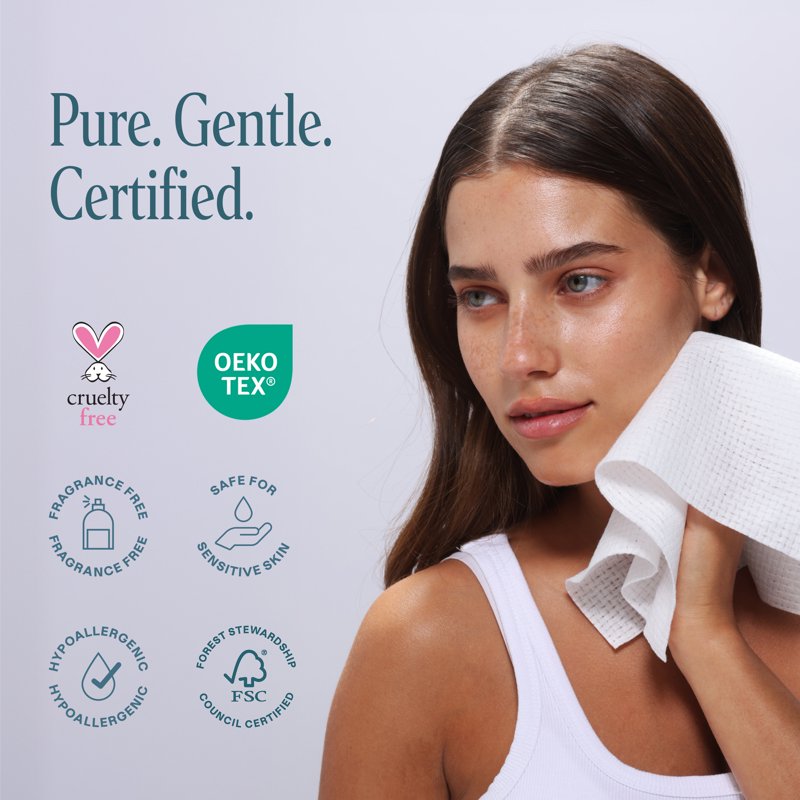Disposable Hypoallergenic Face Towels - Extra Large, 40 Count