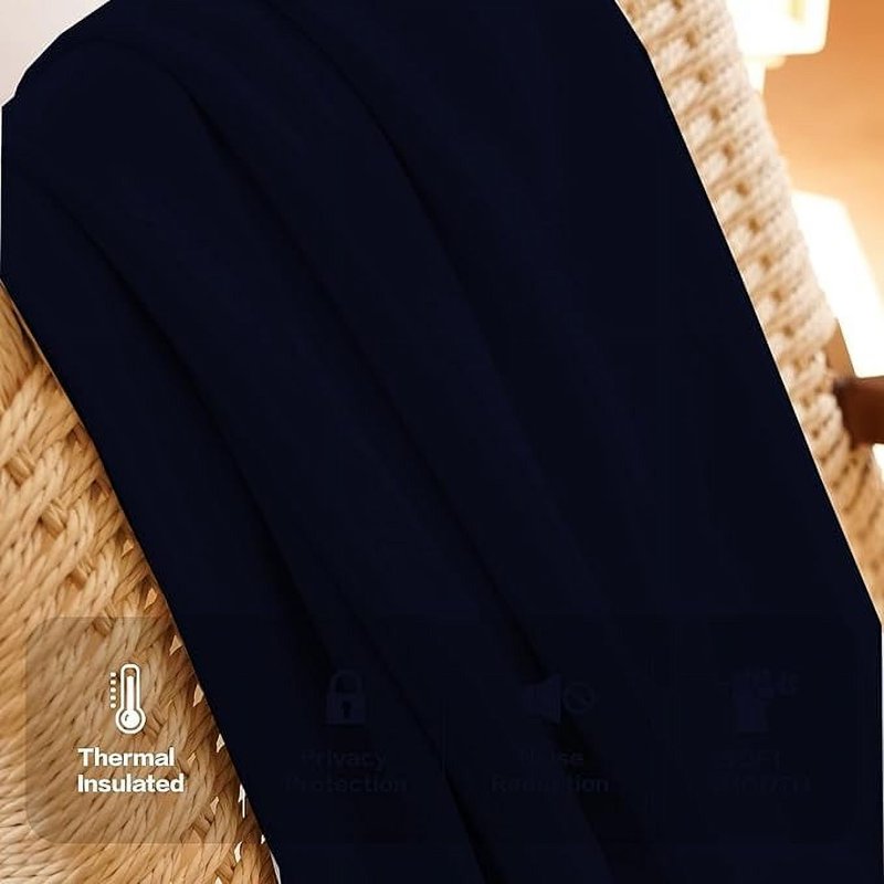 Blackout Pinch Pleat Curtains - Thermal Insulated Room Darkening Drapes