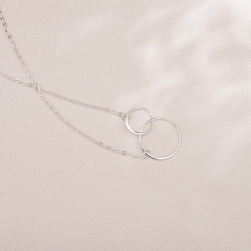 Mother & Daughter Necklace Sterling Silver Gift for Mothers Day or Birthday