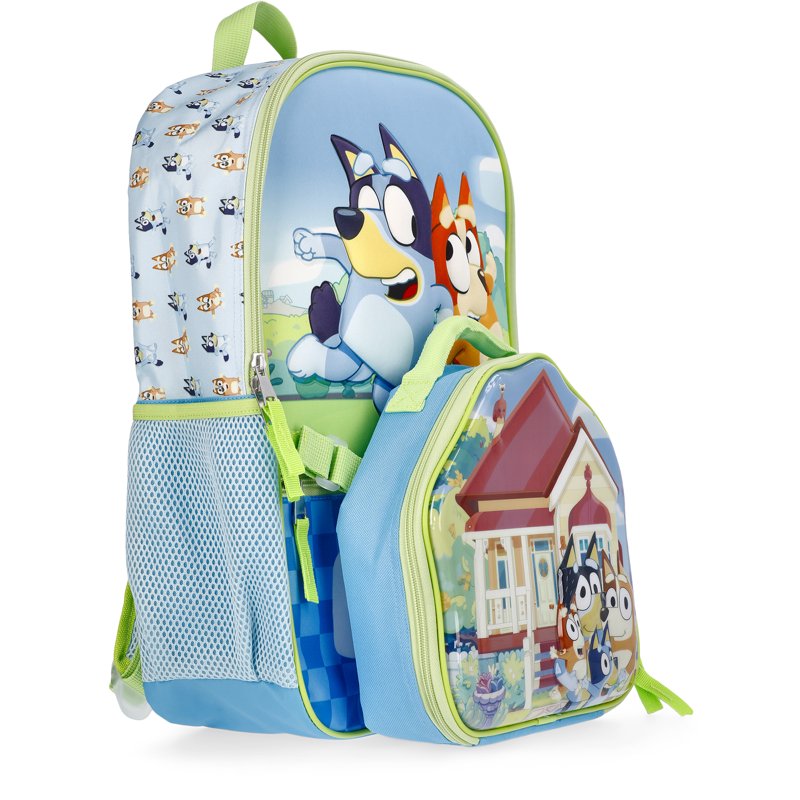 Bluey Home Sweet Home 17-Inch Unisex Backpack & Lunch Set for Kids
