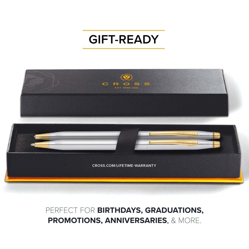 Cross Classic Century Refillable Ballpoint Pen and 0.7mm Pencil Set with Gift Box