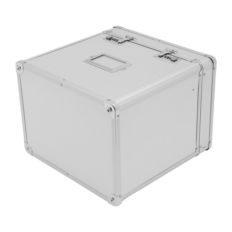 Large Silver Locking File Box 14x10x13 Inch Documents Storage Organizer with Combination Lock