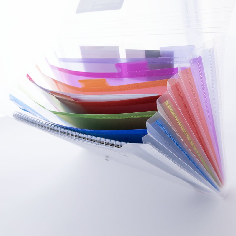 Rainbow 7-Pocket Expanding File Folder with Tabs & Closure - 12 Pack