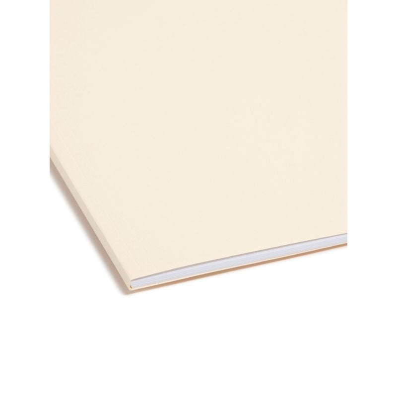 Office File Folders with Fasteners - Manila 1/3 Cut Top Tab, 50 Pack