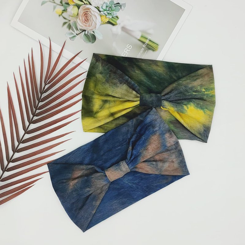 Wide Boho Headbands for Women 4 Pack Stretchy Hair Accessories for Yoga & Workout