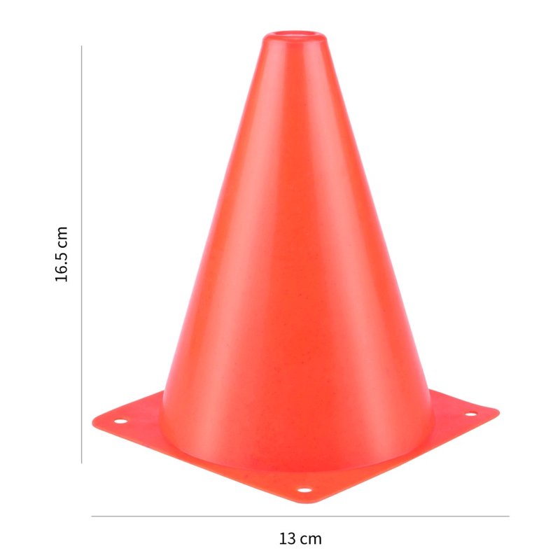 10 Pack Bright Orange Traffic Pylons - Durable Training Cones for Sports & Events
