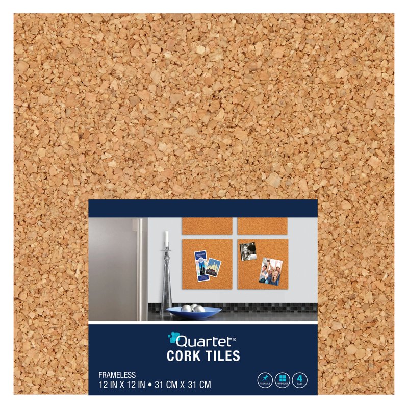 Natural Cork Tile 12x12 Frameless Pack - Sound Absorbing Wall Covering