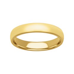 Gold Plated Sterling Silver Wedding Band for Men and Women - 4MM