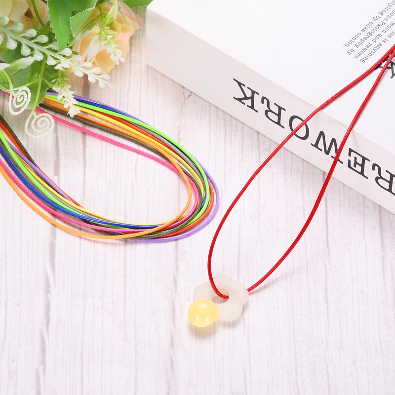 10-Pack 24 Inch Waxed Leather Necklace Cord with Clasp - Black, Jewelry Making Supplies
