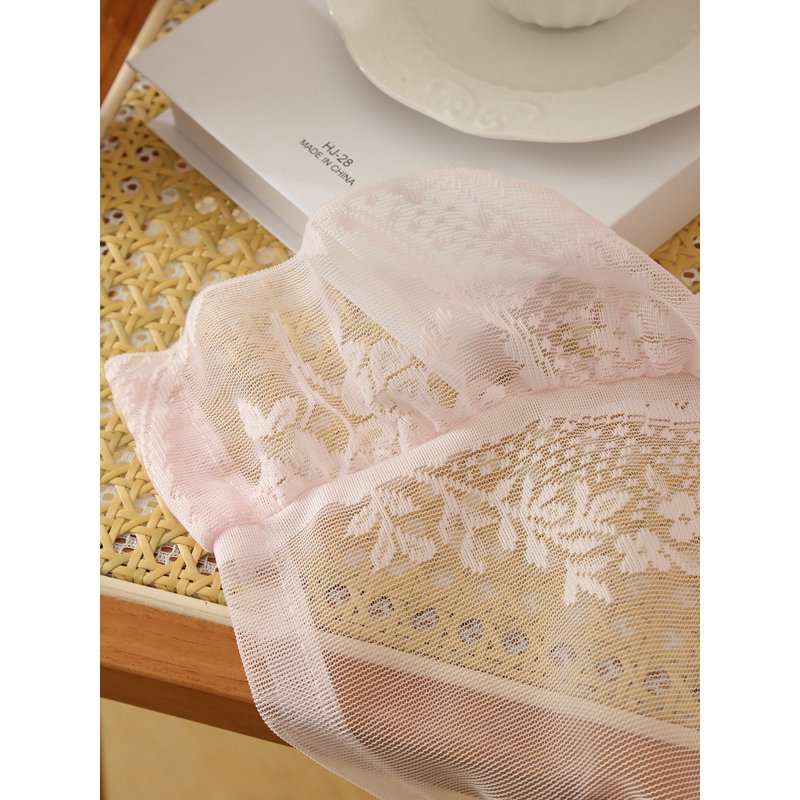 Boho Lace Sheer Curtains Set - Light Filtering Window Drapes for Bedroom & Living Room