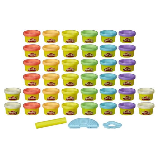 Play-Doh Rainbow 40 Pack of Mini Modeling Clay Cans for Kids Ages 3+