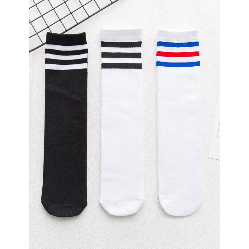 Kids Knee High Tube Socks with Grips for Boys and Girls - 3 Pair