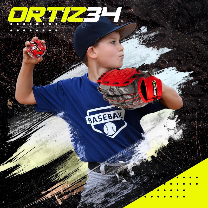 Youth T-Ball Set with Aluminum Bat, Foam Core Ball & Lightweight Glove