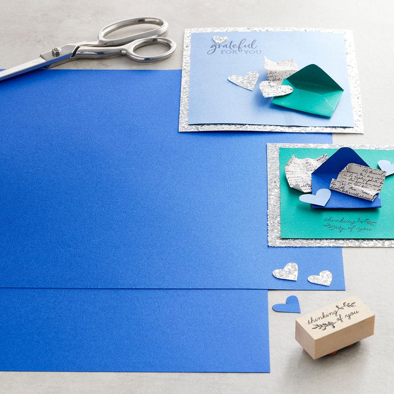 Recollections Denim 12x12 Smooth Solid Cardstock Paper, 60 Pack (12" x 12")