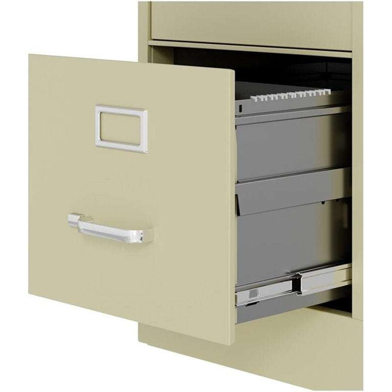 22-Inch Deep Letter File Cabinet with 4 Lockable Drawers - Beige