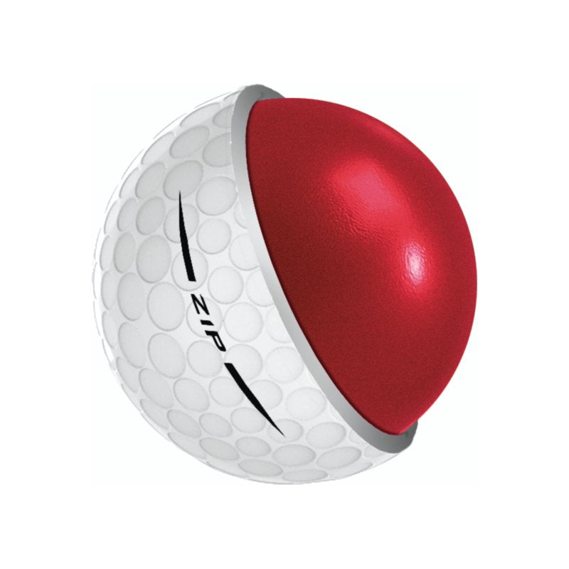 Zip Golf Balls 24 Pack - White, Zero Compression Core & Unique Dimple Pattern