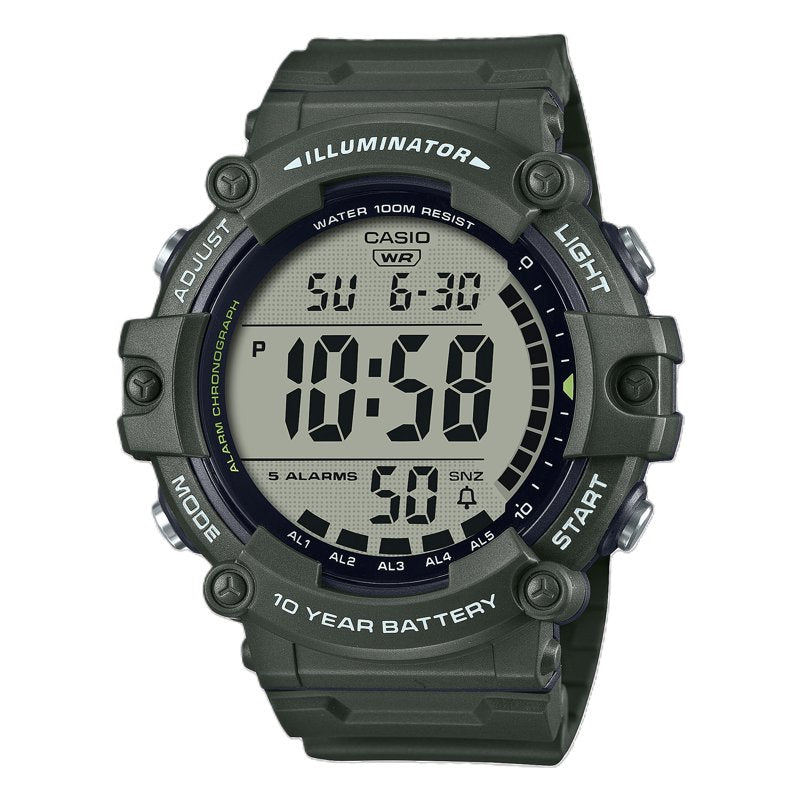 Digital Quartz Watch with 100m Water Resistance and LED Backlight