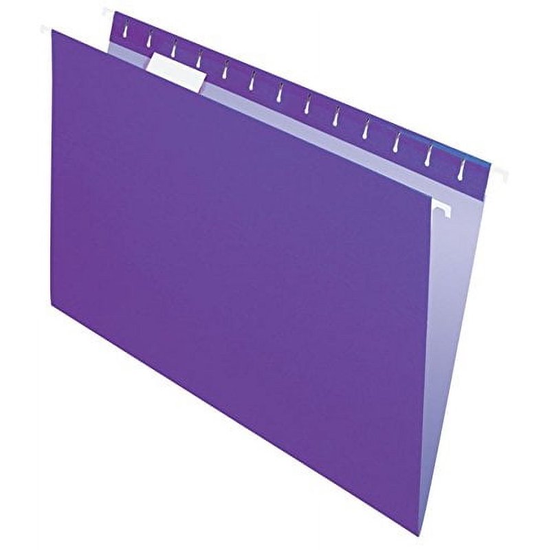 2-Tone Hanging File Folders 8.5x14 Legal Size Purple Box of 25