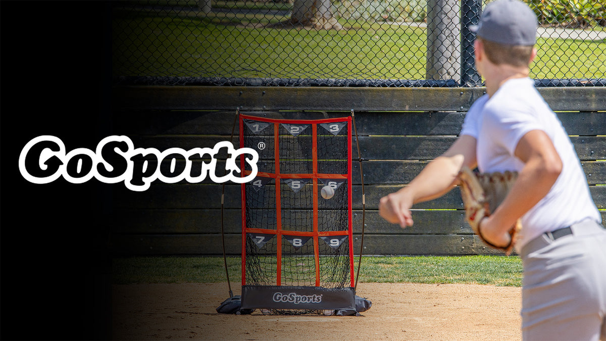 Baseball & Softball Pitching Target Net - 9 Pocket Strike Zone Practice Aid, 49x30 Inches