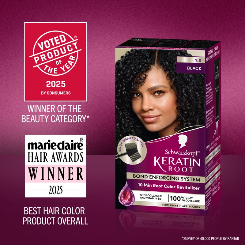 Root Touch-Up Hair Color Kit for Gray Coverage, Long-Lasting Permanent Dye