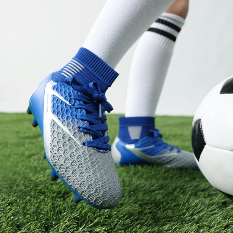 Burudani Kids Soccer Cleats - Blue/White/Grey variation 5