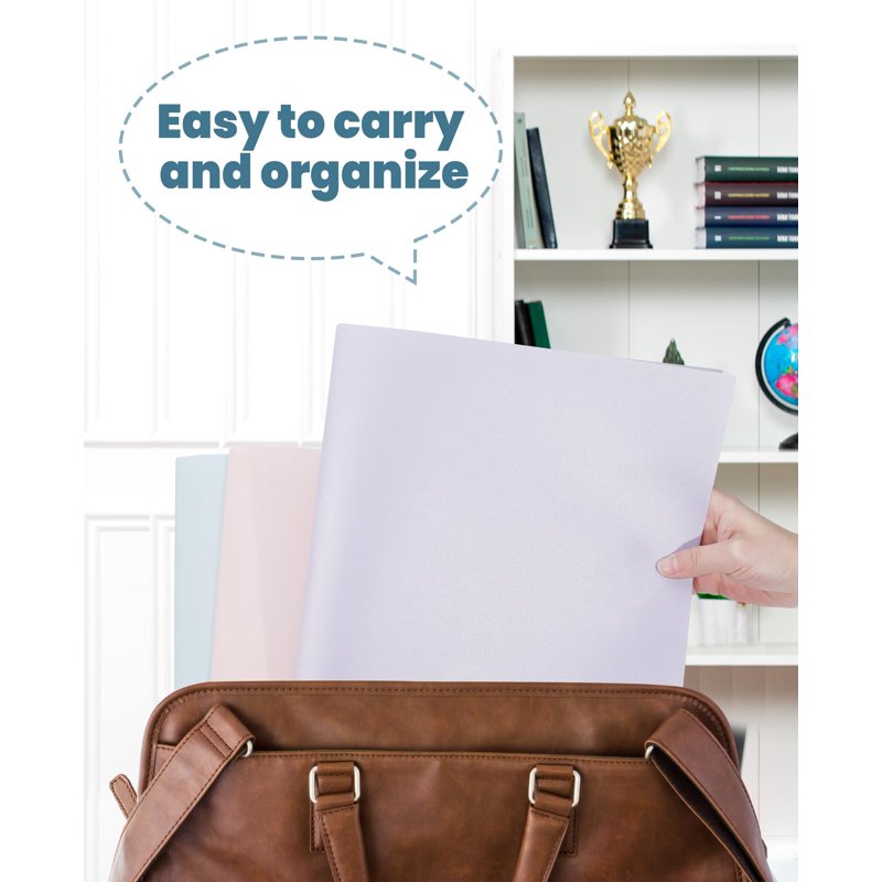 Plastic Folders with Pockets, 6 Pack Letter Size Document Organizers