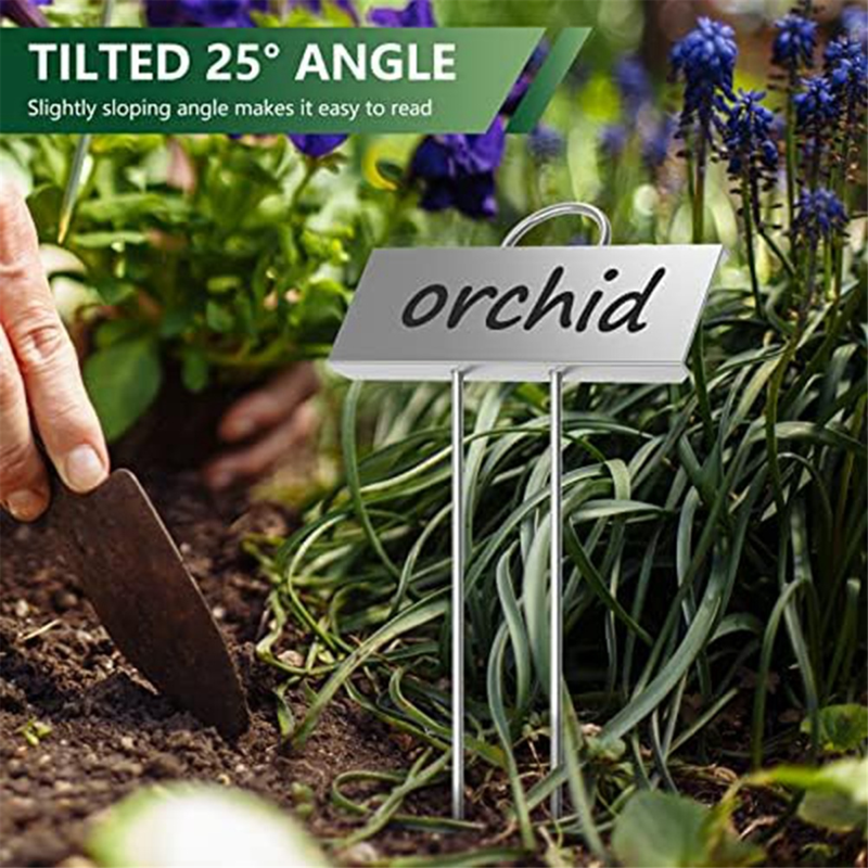 30-Pack Stainless Steel Garden Plant Labels Weatherproof Reusable Markers
