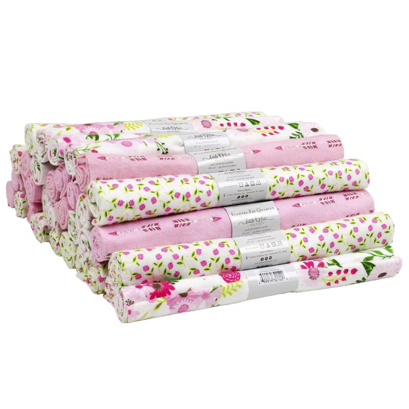 Wild and Free Cotton Flannel Fabric Bundle - 18x21 Inches, 33 Pieces