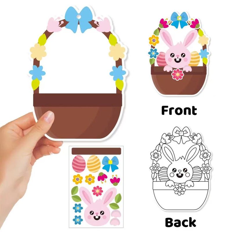 120-Piece Easter Craft Kit for Kids - Decorations, Cards & Ribbons