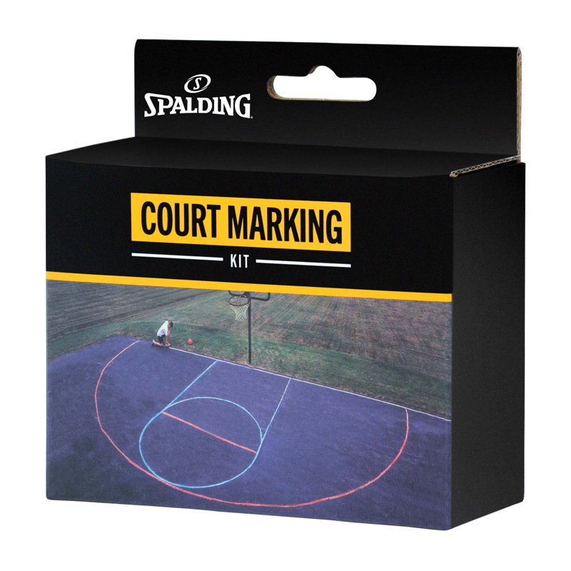 Outdoor Basketball Court Marking Kit with Three-Point Line, Free Throw Line & Lane