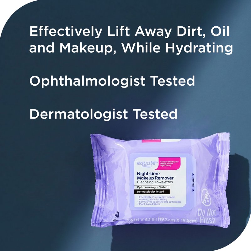 Night-time Makeup Remover Cleansing Towelettes - 6 Pack