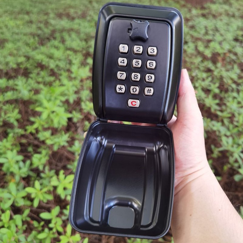 Waterproof Wall Mount Key Lock Box for Outdoor Security - 12 Digit Combination, Large Capacity