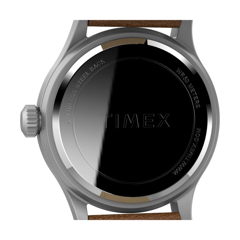 Timex Men's Expedition Scout 40mm Watch with Green Dial & Leather Strap