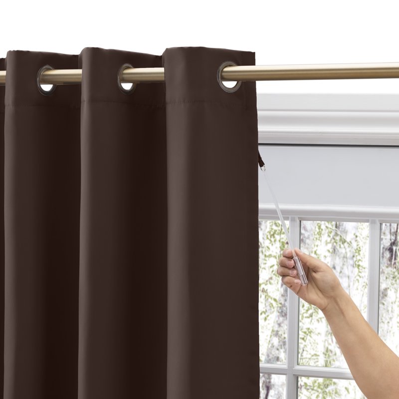 Blackout Patio Curtain Panel with Grommets - Insulated, Noise-Reducing, Heavyweight