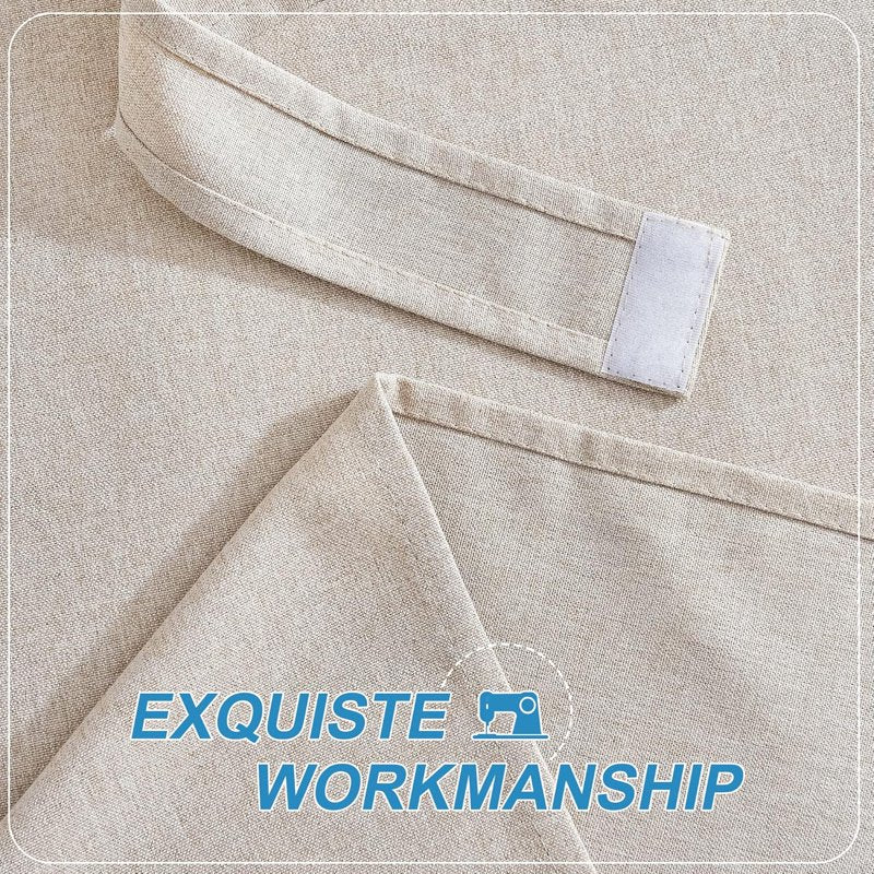 Natural Linen French Door Curtains with Privacy & Thermal Insulation - 1 Panel