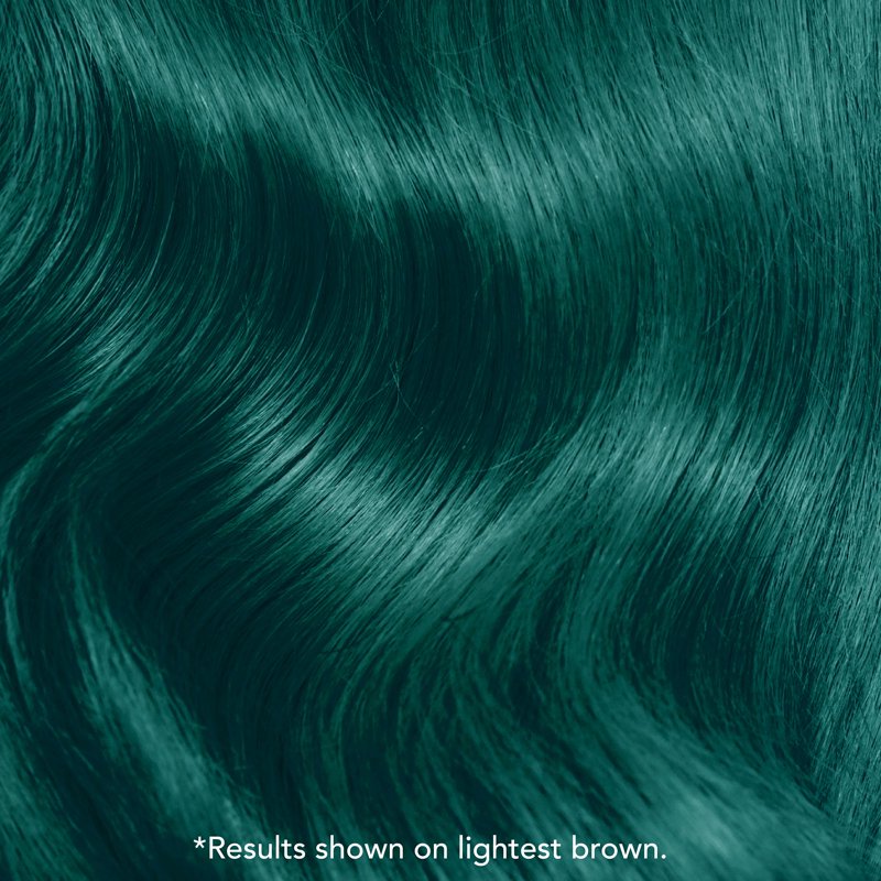 Semi-Permanent Hair Dye Kit with Bleach - Deep Emerald Green