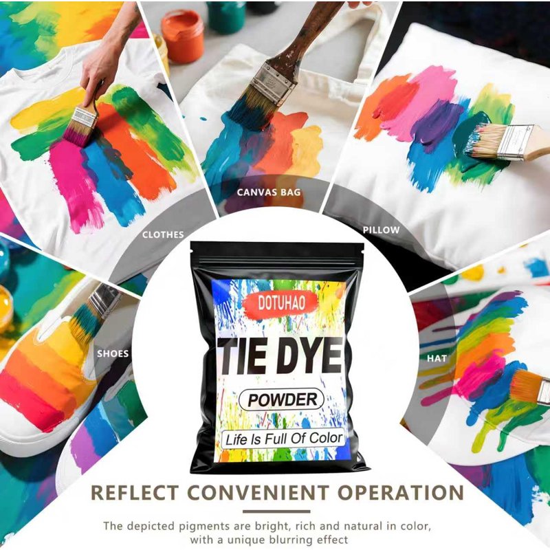 Creative Fabric Tie Dye Powder - Permanent & Washfast Colors for Clothing DIY