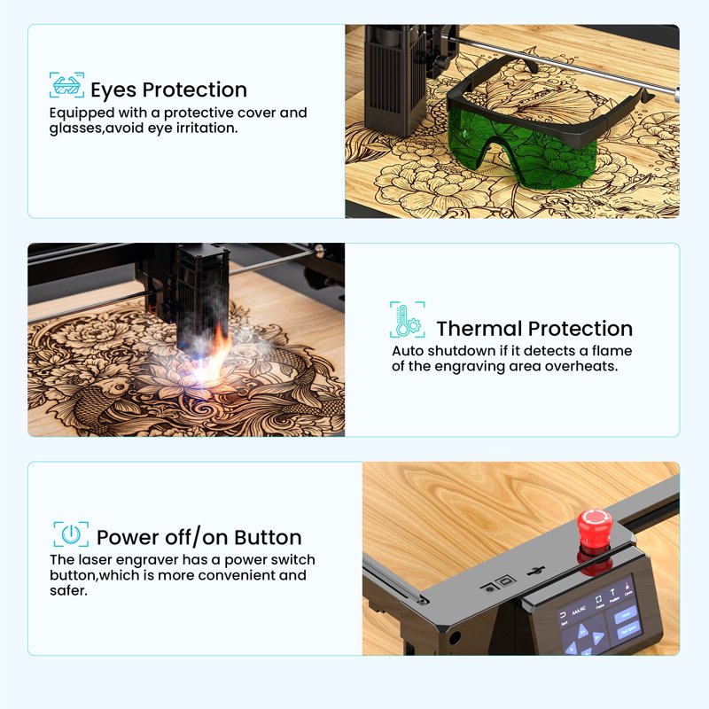 Laser Engraver 5W CNC Laser Cutter 15.7x15.7 Inch High Precision DIY Machine